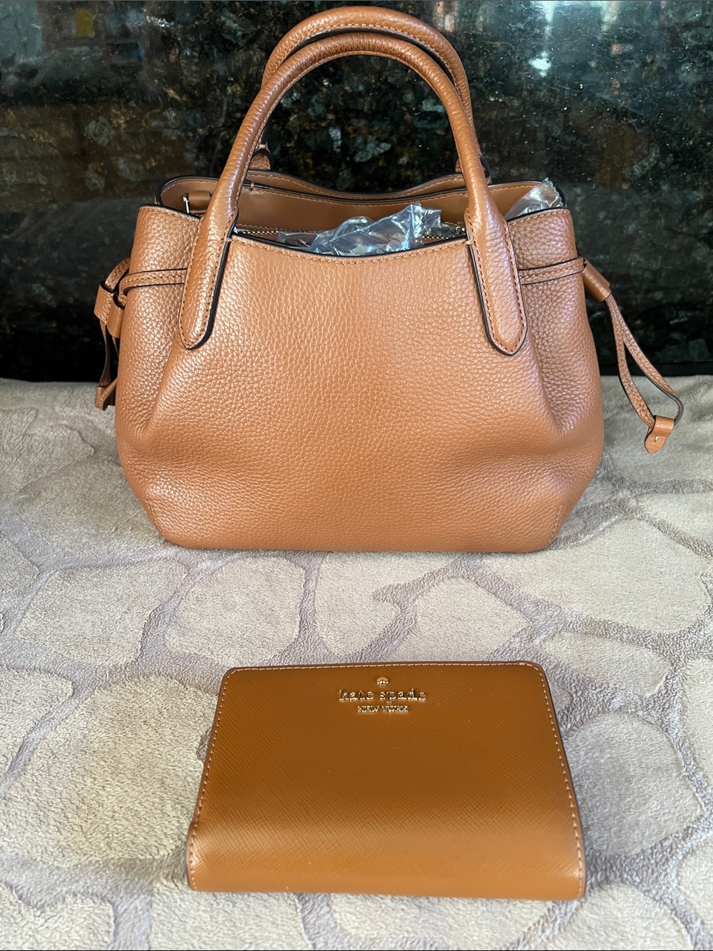 kate spade Dumpling Satchel and Wallet Set in Warm Gingerbread - Picture 4 of 6